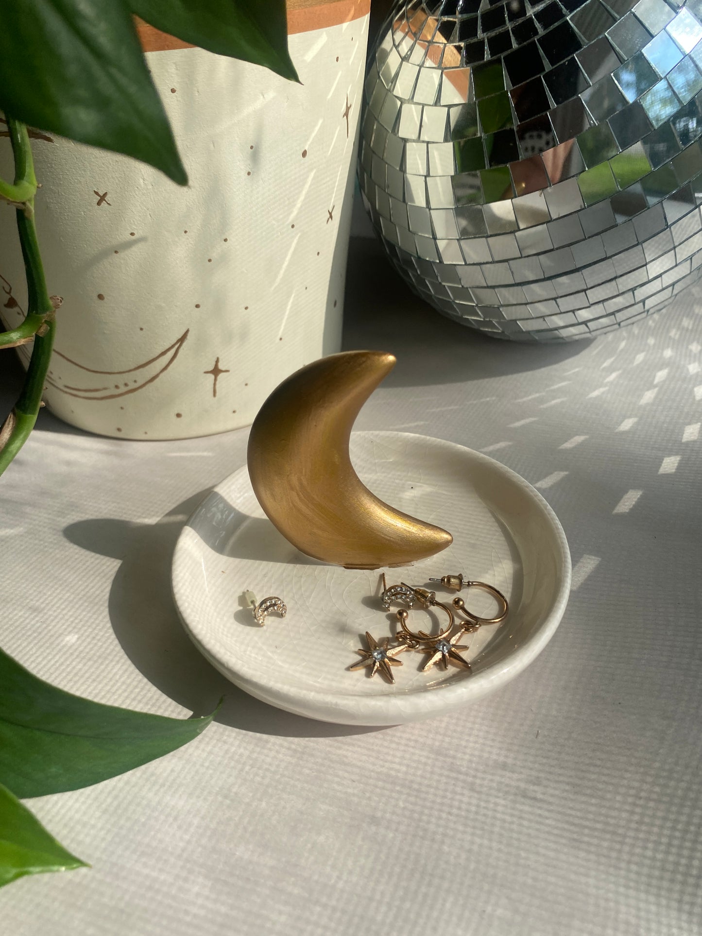 Crescent Moon Jewelry Tray | decorative trinket tray