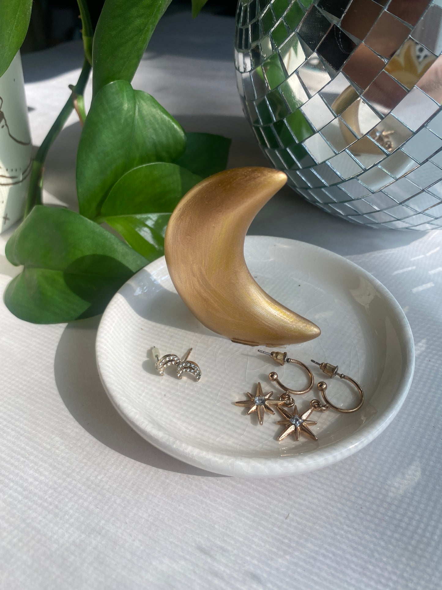 Crescent Moon Jewelry Tray | decorative trinket tray