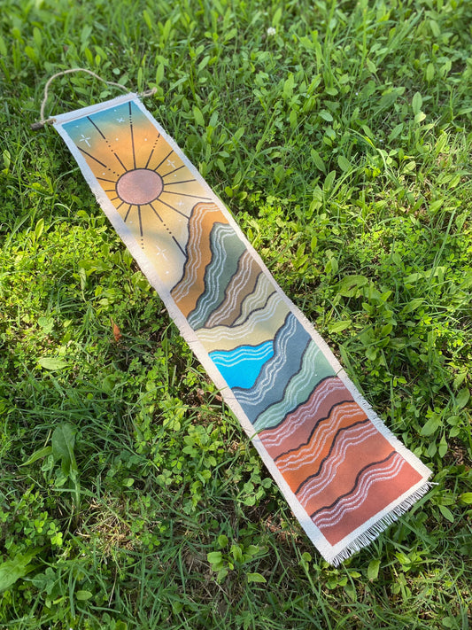Mini Rainbow Mountain Tapestry