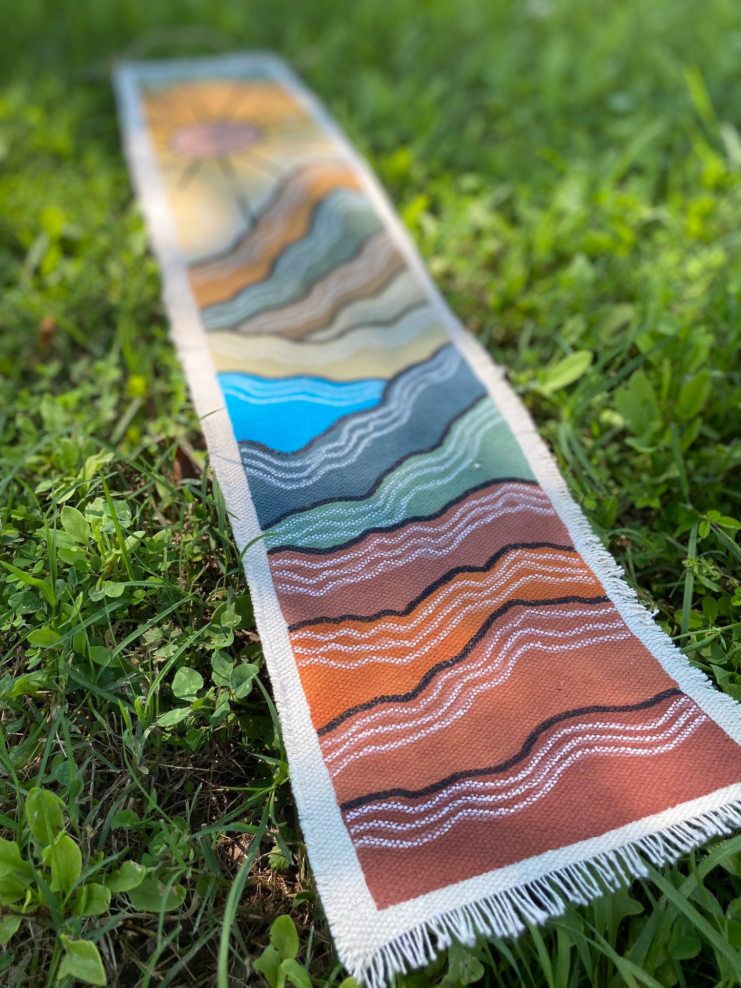 Mini Rainbow Mountain Tapestry