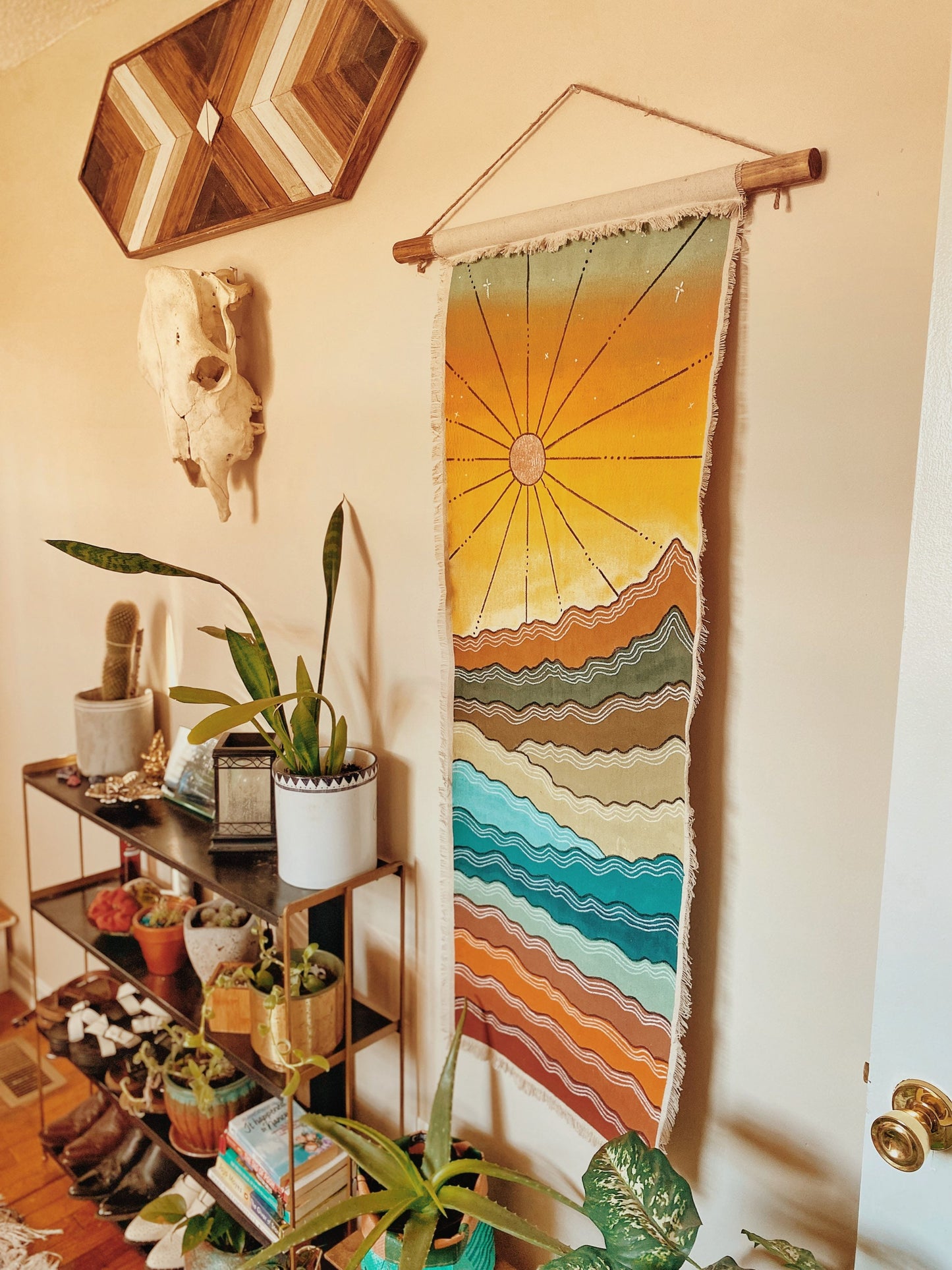 Rainbow Mountain Wall Tapestry