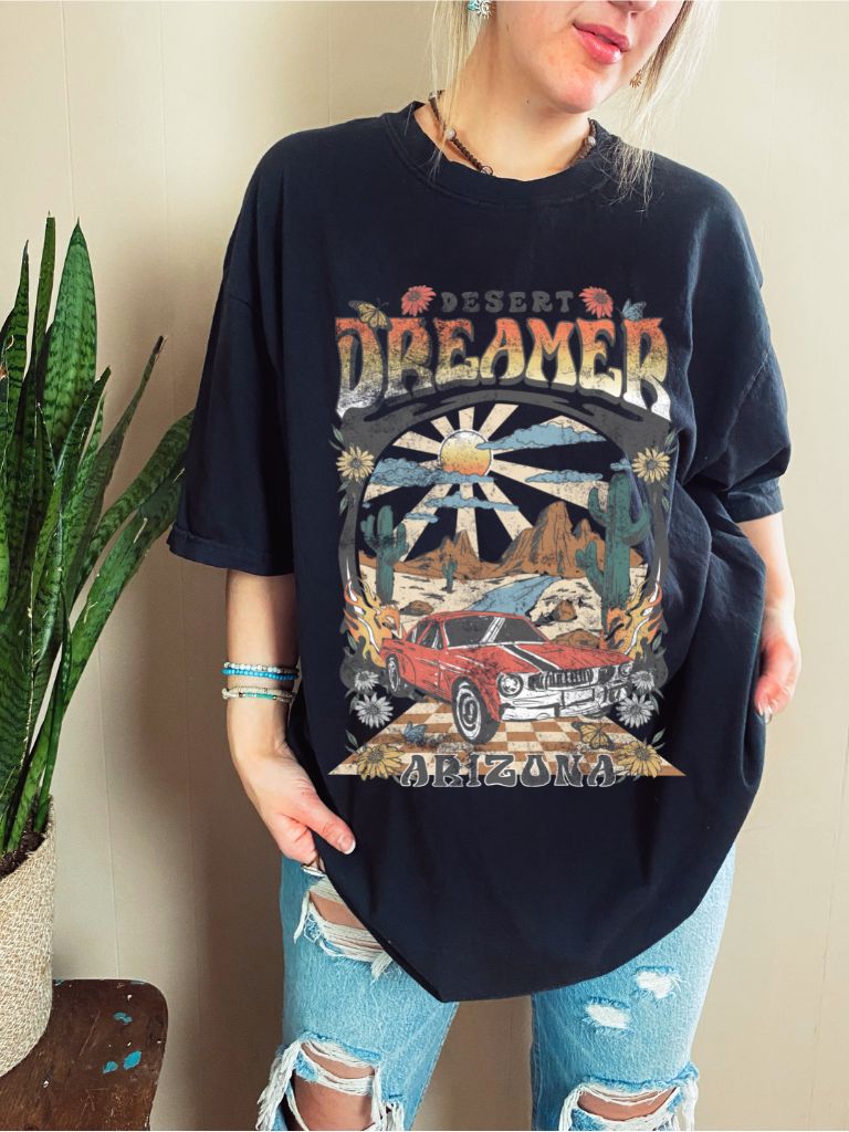 Desert Dreamer Vintage Car Tshirt