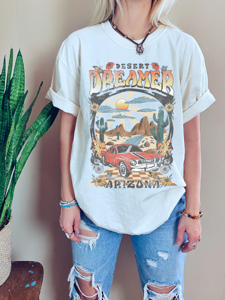 Desert Dreamer Vintage Car Tshirt