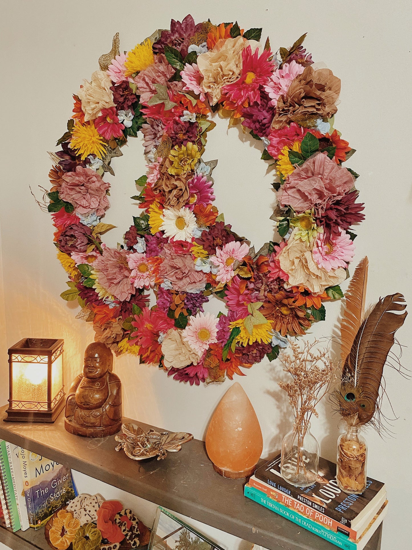 Peace Out Floral Wall Hanging