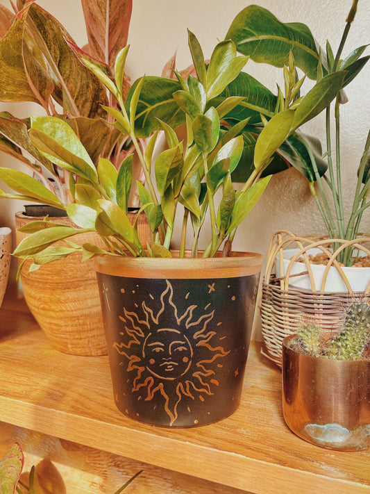 Cabo Sun Black Terracotta Pot